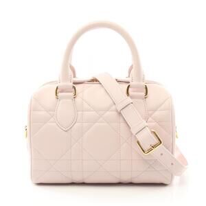 Dior Groove Cannage Handbag Leather Pink